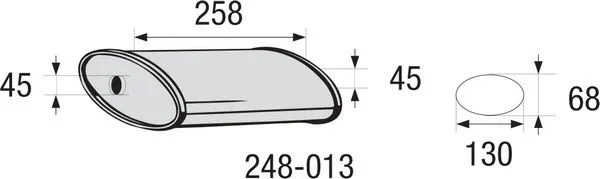 Середній глушник вихлопних газів, універсальний BOSAL 248-013