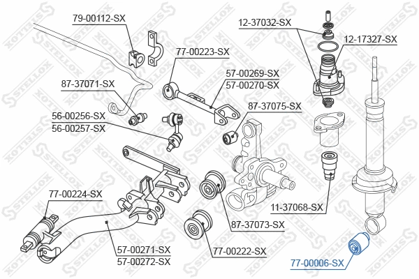 Сайлентблок важеля STELLOX 77-00006-SX