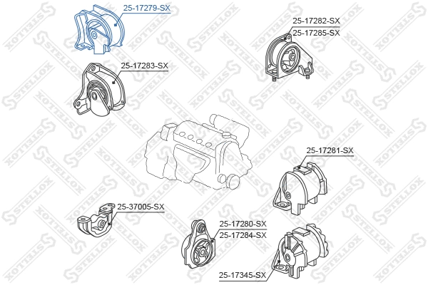 Подушка двигателя STELLOX 25-17279-SX - Фото 1