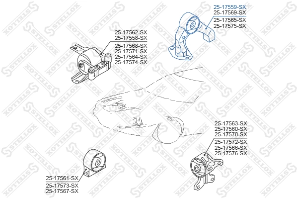 Подушка двигателя STELLOX 25-17559-SX - Фото 1