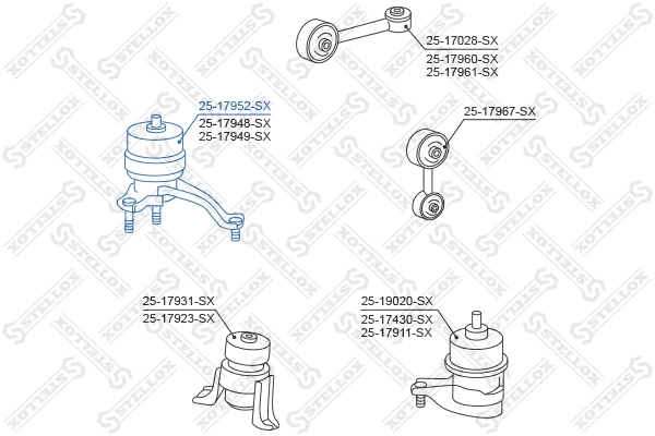 Подушка двигателя STELLOX 25-17952-SX - Фото 1