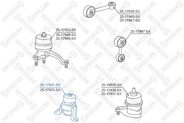 Подушка двигателя STELLOX 25-17931-SX - Фото 1