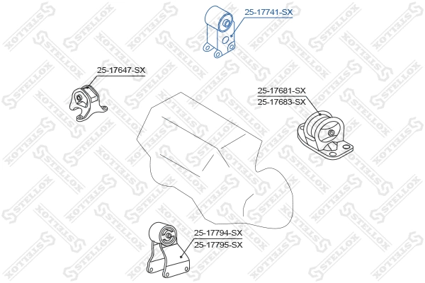 Подушка двигателя STELLOX 25-17741-SX - Фото 1
