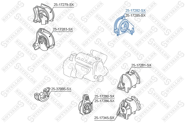 Подушка двигателя STELLOX 25-17282-SX - Фото 1