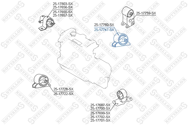 Подушка двигателя STELLOX 25-17747-SX - Фото 1