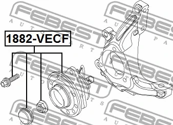 Ступица колеса FEBEST 1882-VECF - Фото 1