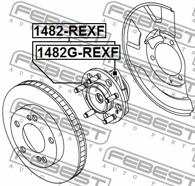 Ступица колеса FEBEST 1482G-REXF - Фото 1