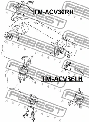 Подушка двигателя FEBEST TM-ACV36RH - Фото 1