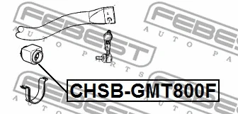 Опора, стабілізатор FEBEST CHSB-GMT800F - Фото 1