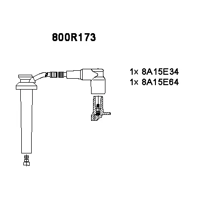 Комплект высоковольтных проводов BREMI 800R173