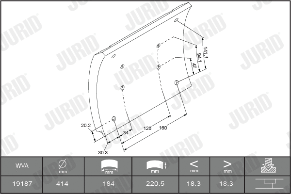 Тормозные колодки JURID 1918701070