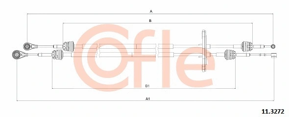 Трос, ступенчатая коробка передач COFLE 11.3272