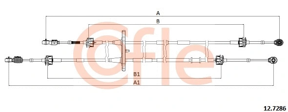 Трос, ступенчатая коробка передач COFLE 12.7286
