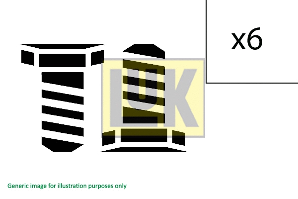 Комплект болтов, маховик LuK 411 0133 10