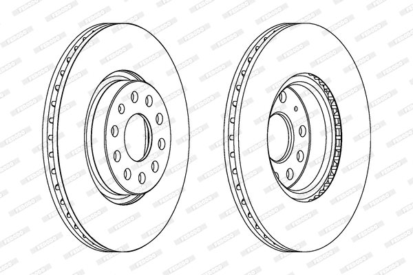 Тормозной диск FERODO DDF1305C