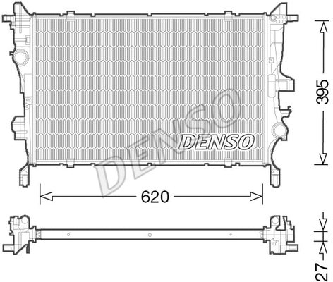 Радиатор, охлаждение двигателя DENSO DRM09045
