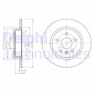 Тормозной диск DELPHI BG4199-C