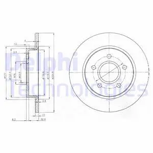 Гальмівний диск DELPHI BG3896-C