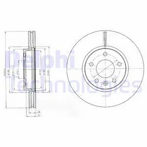 Тормозной диск DELPHI BG4278-C