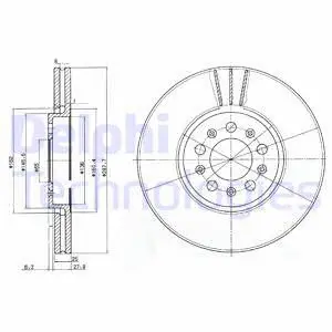 Гальмівний диск DELPHI BG3035-C