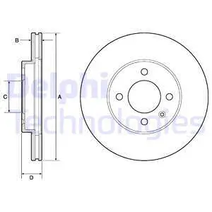 Тормозной диск DELPHI BG2455-C