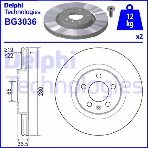 Гальмівний диск DELPHI BG3036-C