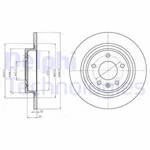 Тормозной диск DELPHI BG4279-C