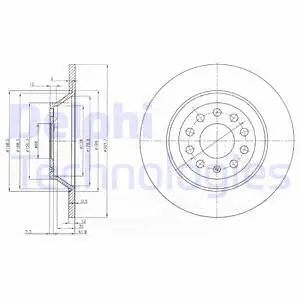 Тормозной диск DELPHI BG3956-C