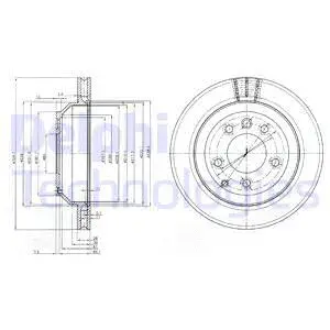 Тормозной диск DELPHI BG3775-C