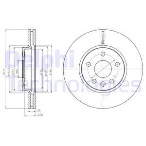 Тормозной диск DELPHI BG4191-C