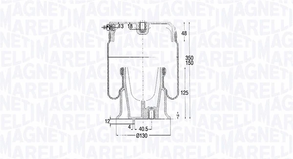 Пневмоподушка підвіски MAGNETI MARELLI 030607020185 - Фото 1