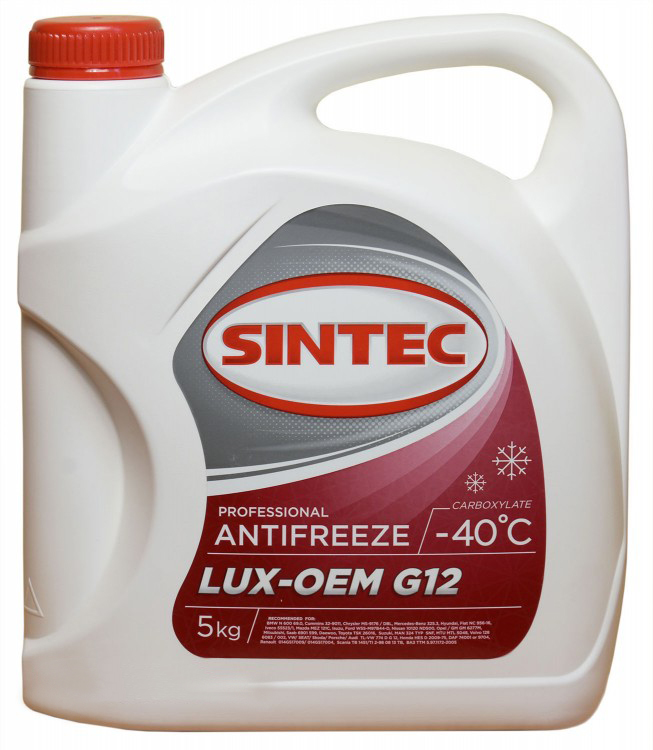 Антифриз Sintec Lux G12+ 5кг